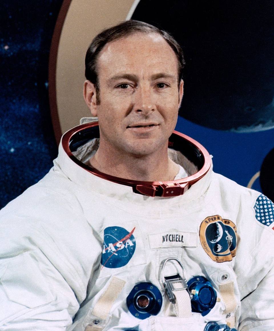 Official NASA portrait of astronaut Edgar Mitchell