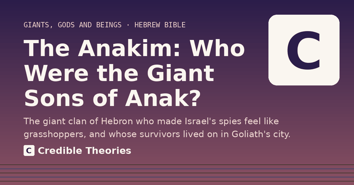 Title card reading "The Anakim: Who Were the Giant Sons of Anak?" from Credible Theories