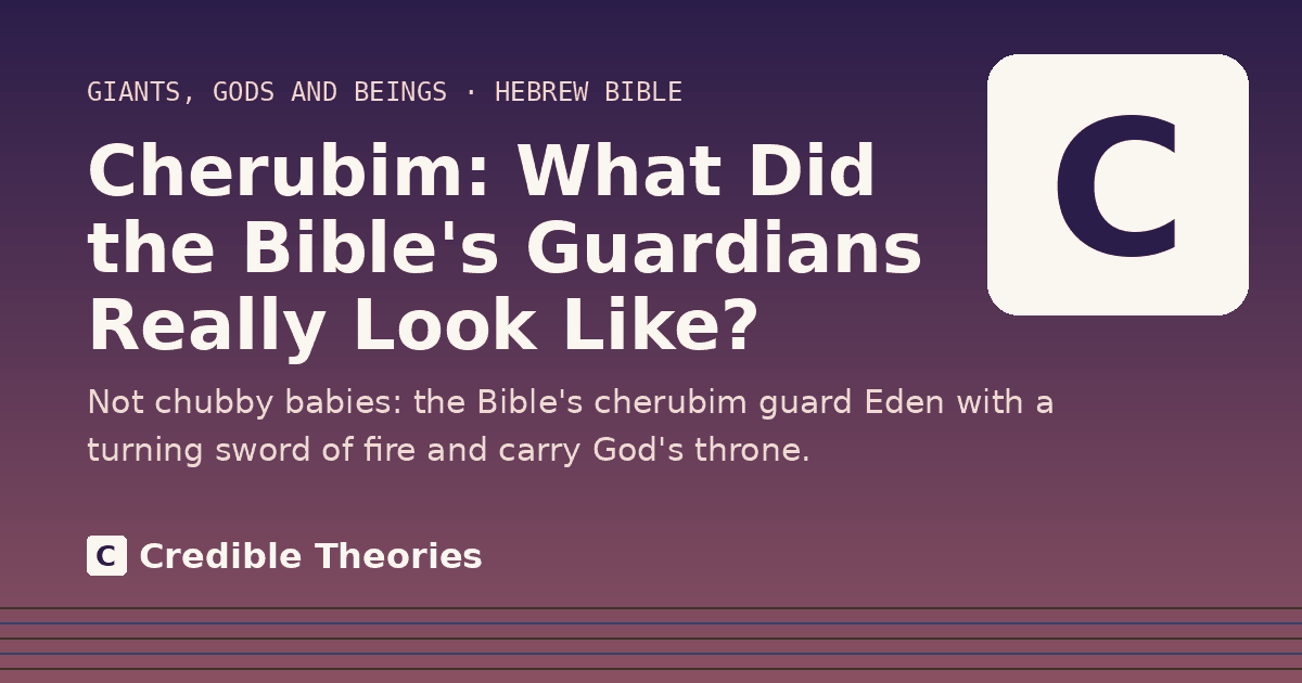 Title card reading "Cherubim: What Did the Bible's Guardians Really Look Like?" from Credible Theories