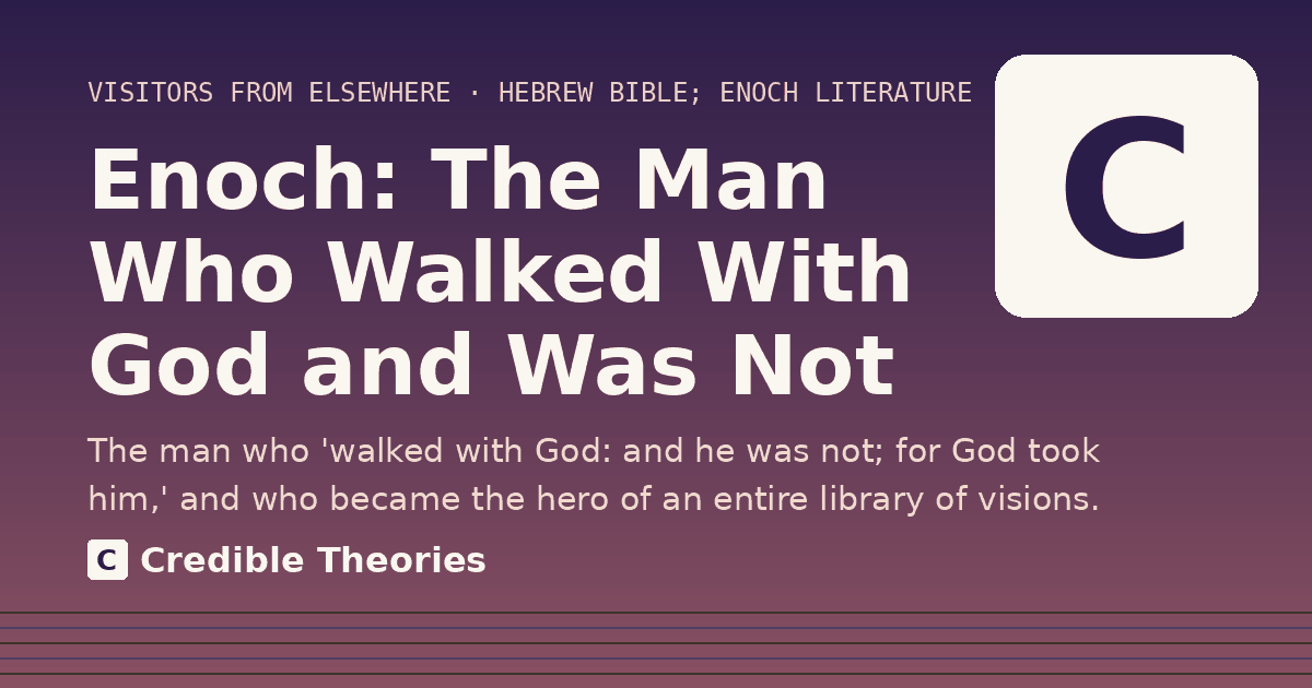 Title card reading "Enoch: The Man Who Walked With God and Was Not" from Credible Theories