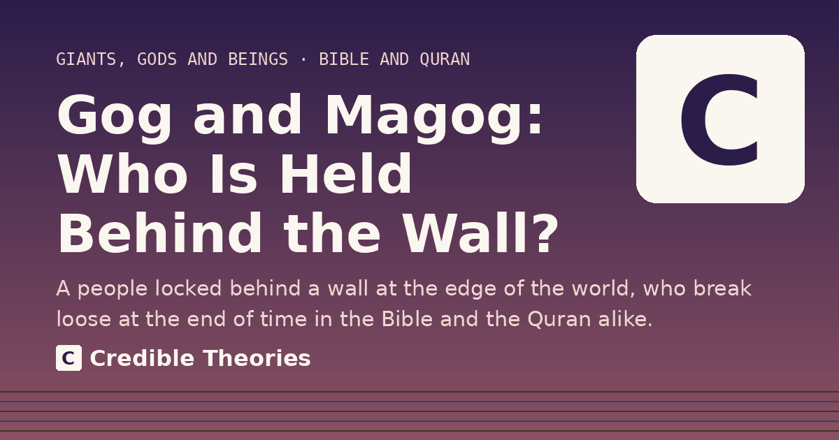 Title card: Gog and Magog, Who Is Held Behind the Wall?, from Credible Theories