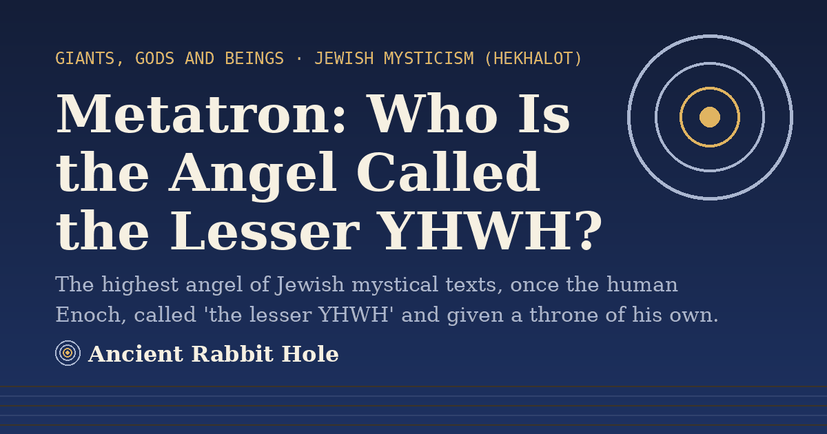Title card reading "Metatron: Who Is the Angel Called the Lesser YHWH?" from Credible Theories