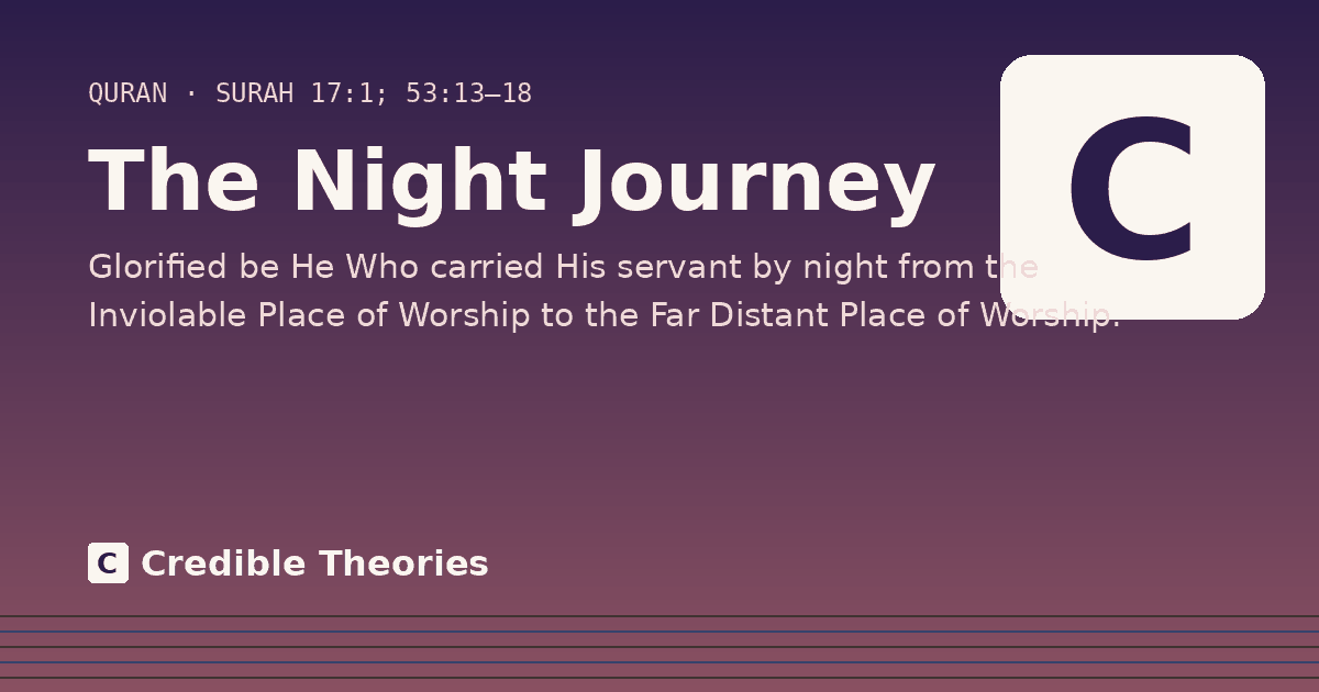 The Night Journey: Glorified be He Who carried His servant by night from the Inviolable Place of Worship to the Far Distant…